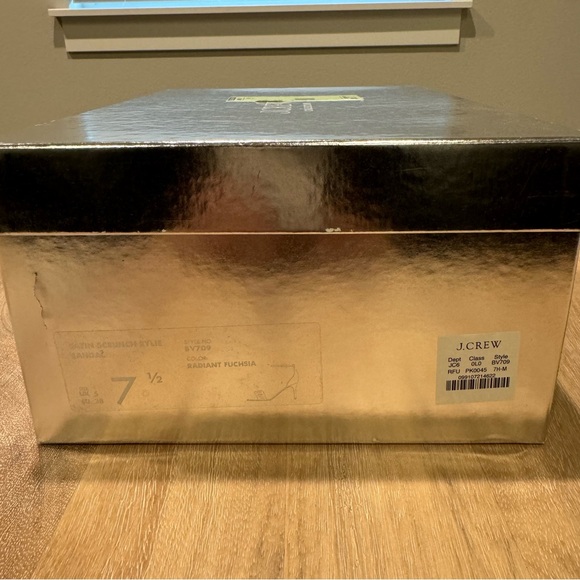 J.Crew Collection Rylie ruched-strap heels in satin Pink BV709 size 7.5 - Picture 9 of 9